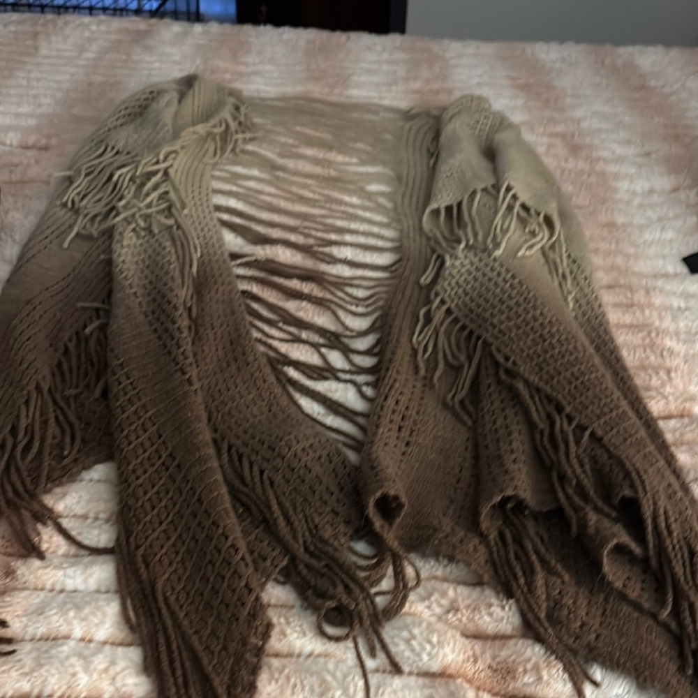 Cato Brown Fringe Sweater